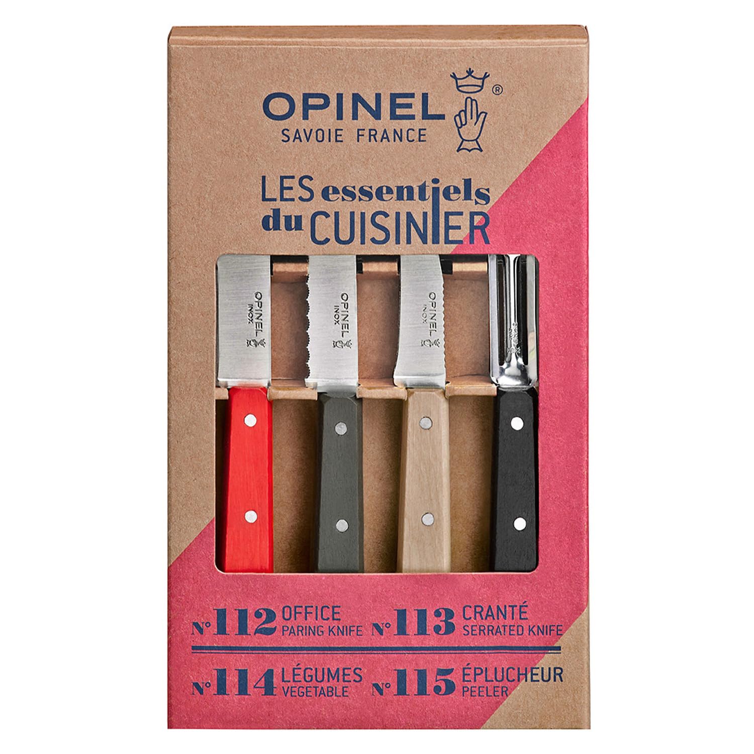 opinel-k-chenmesser-set-essentials-4-teilig-rostfreie-messer-mit-farbigen-griffe image 2