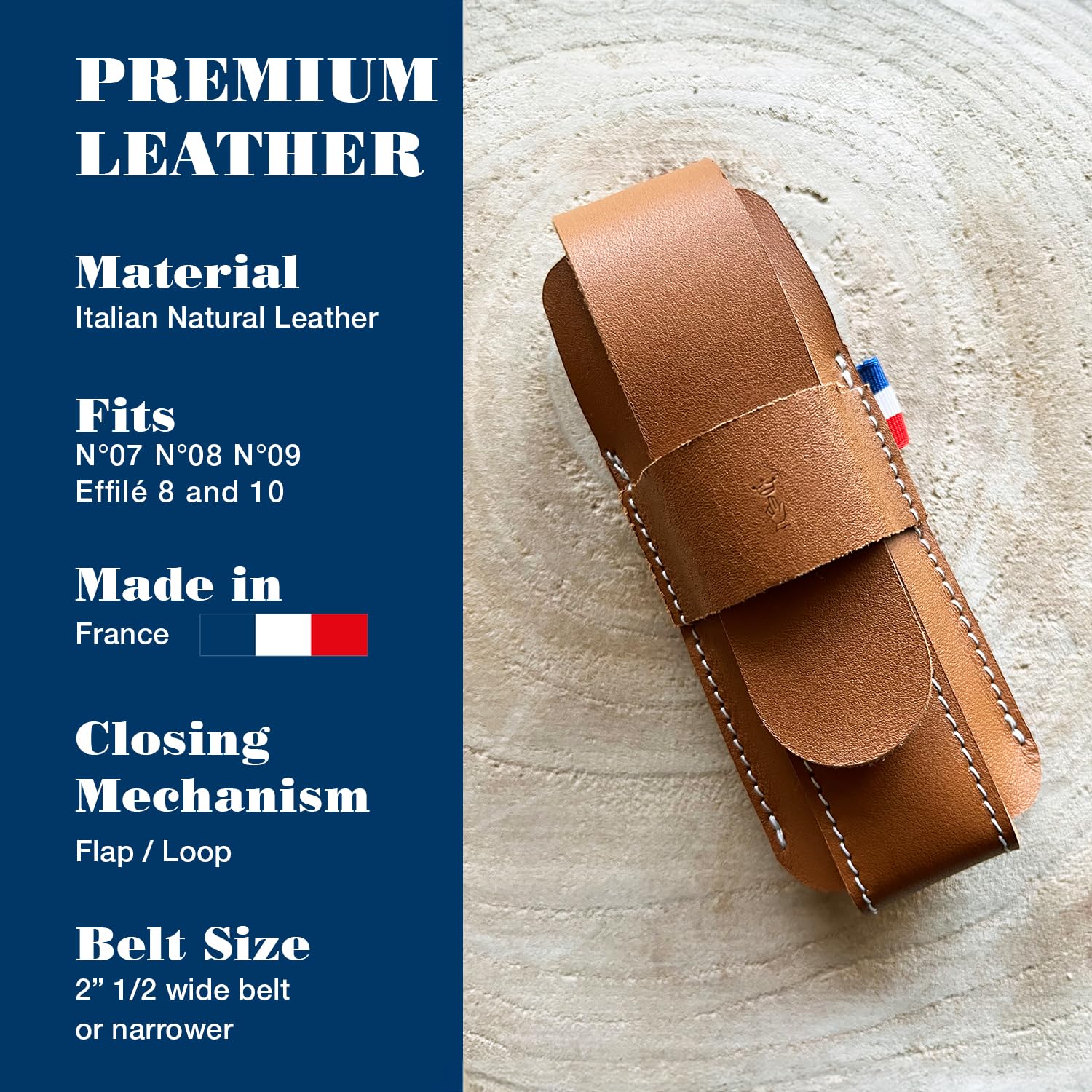 opinel-leder-etui-rehbraun-f-r-n-07-n-08-n-09-effil-8-10-premium-messerh-lle-aus image 3