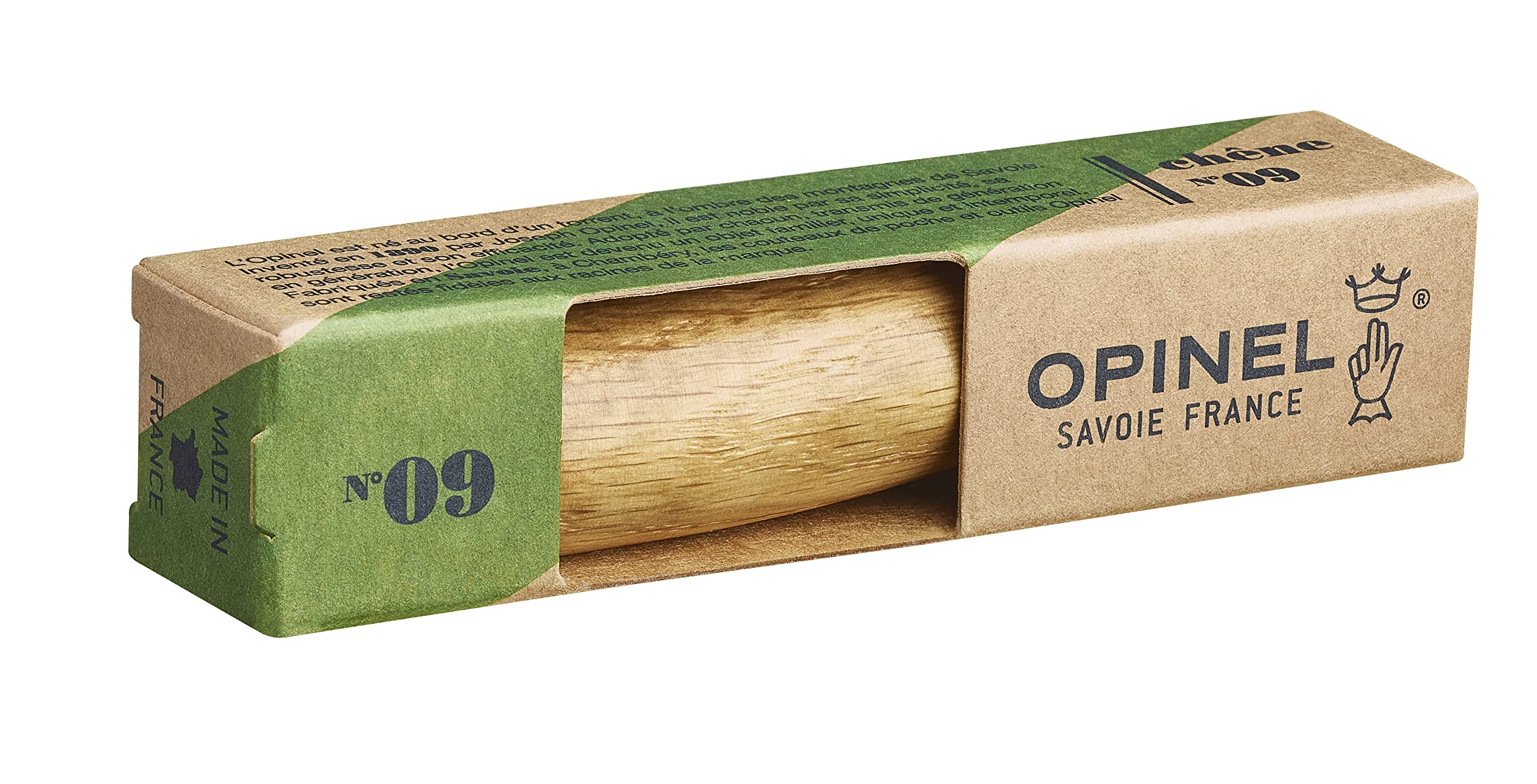 opinel-no-09-taschenmesser-mit-eichenholzgriff-rostfreier-sandvik-stahl-klingenl image 3