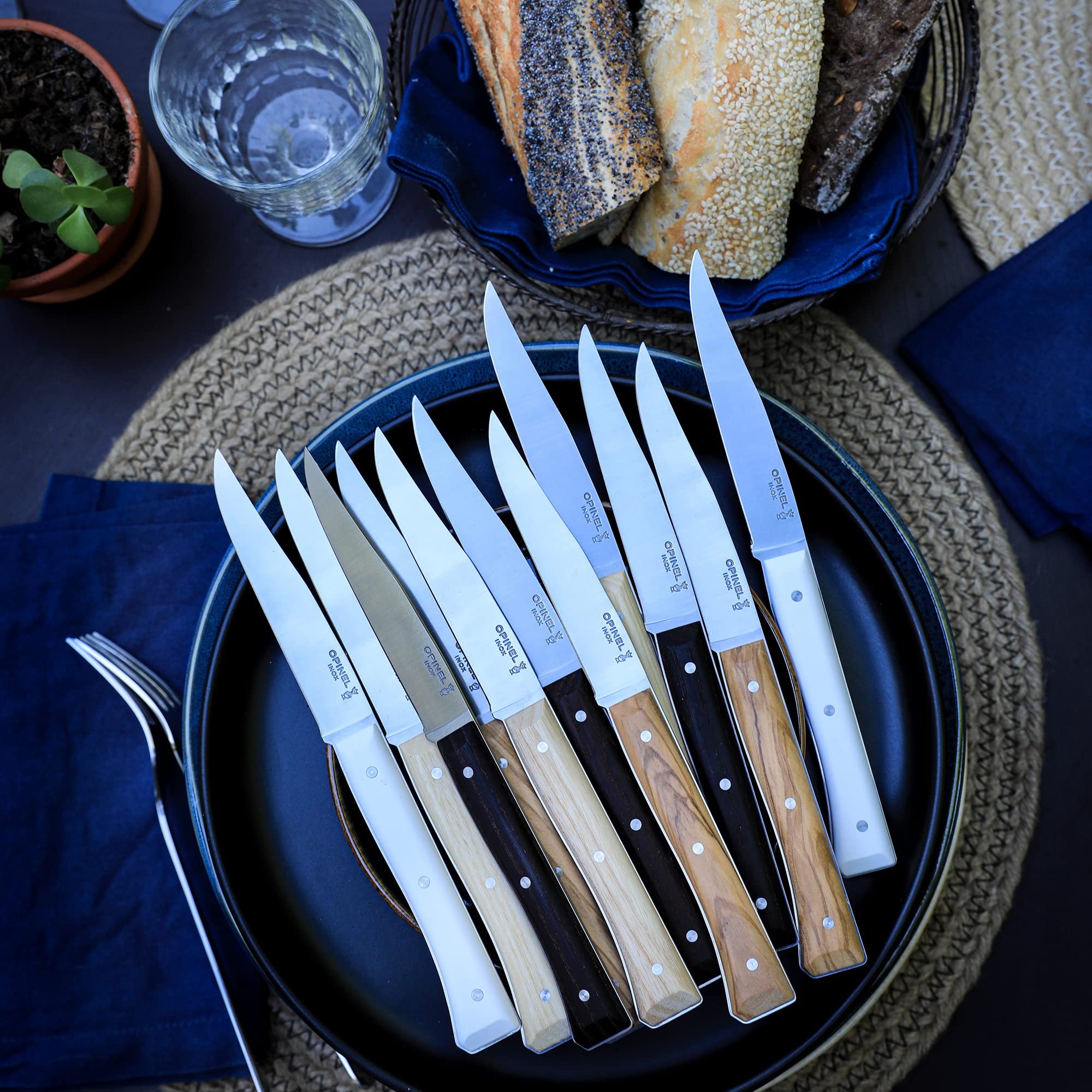 opinel-facette-mix-tafelmesser-set-4-teilig-ash-olive-dark-ash-vitter-rostfreier image 6