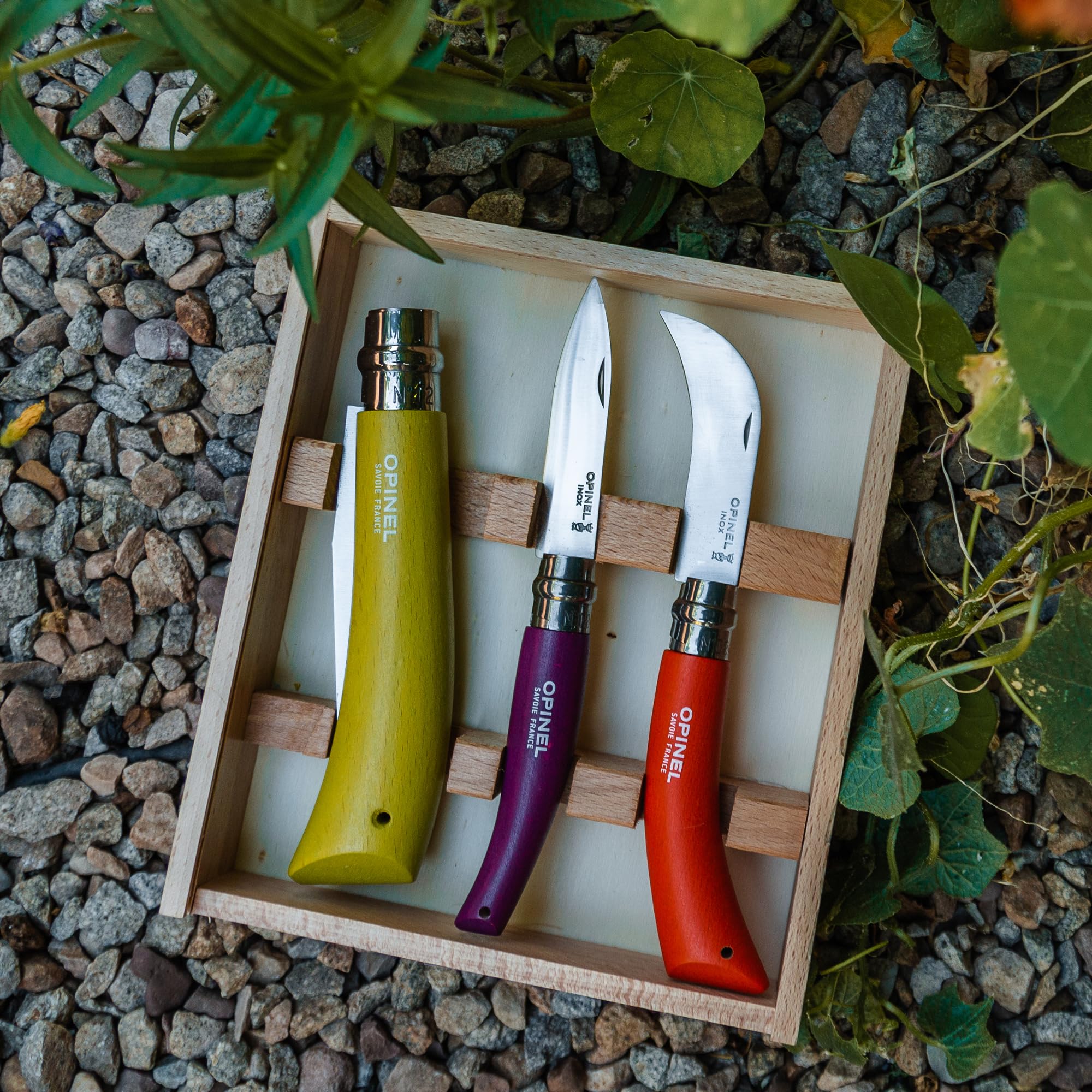 opinel-g-rtnermesser-set-satz-grau-mit-3-messern-f-r-gartenarbeit image 3