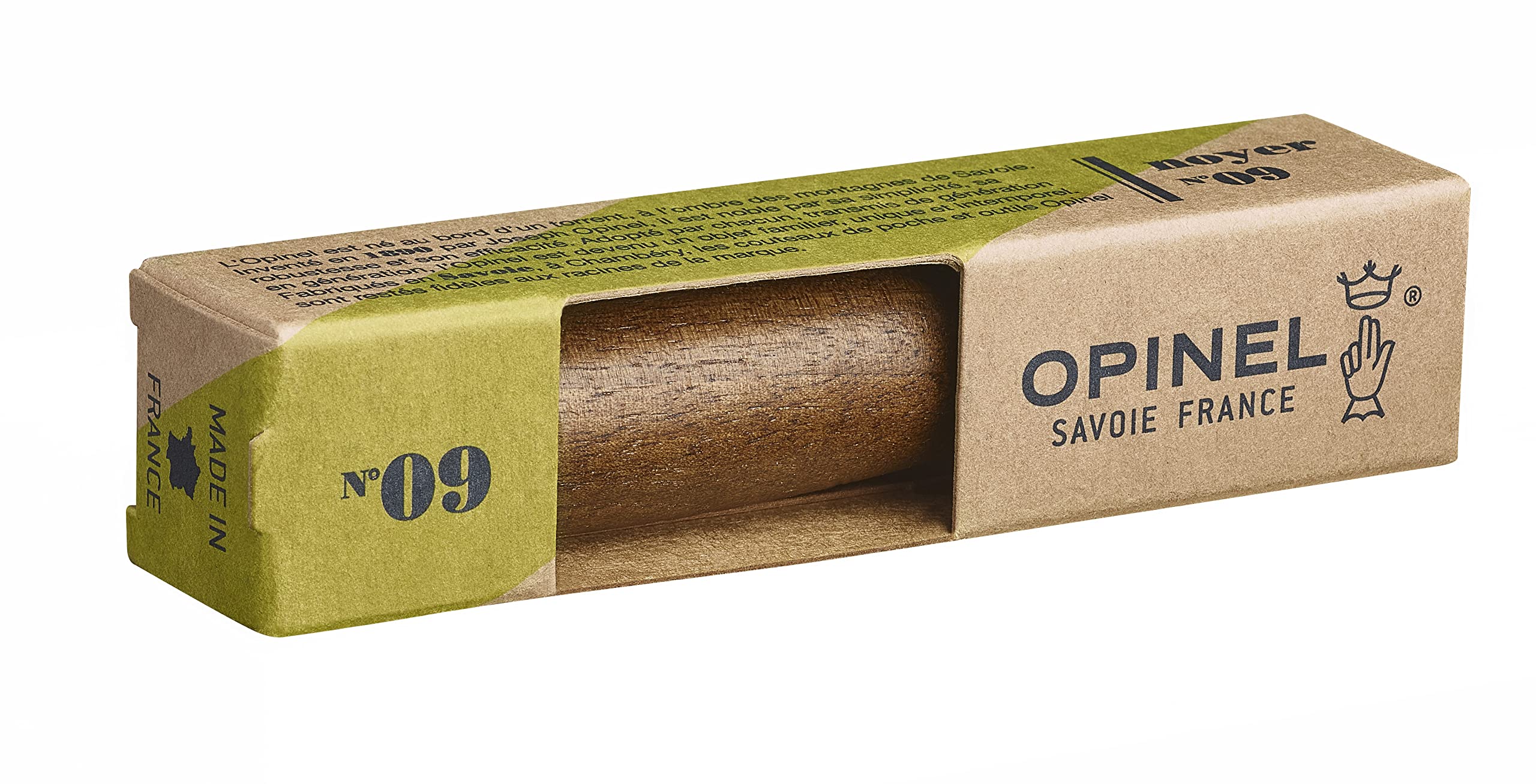 opinel-no-09-taschenmesser-mit-walnussholzgriff-und-rostfreier-12c27-klinge image 3
