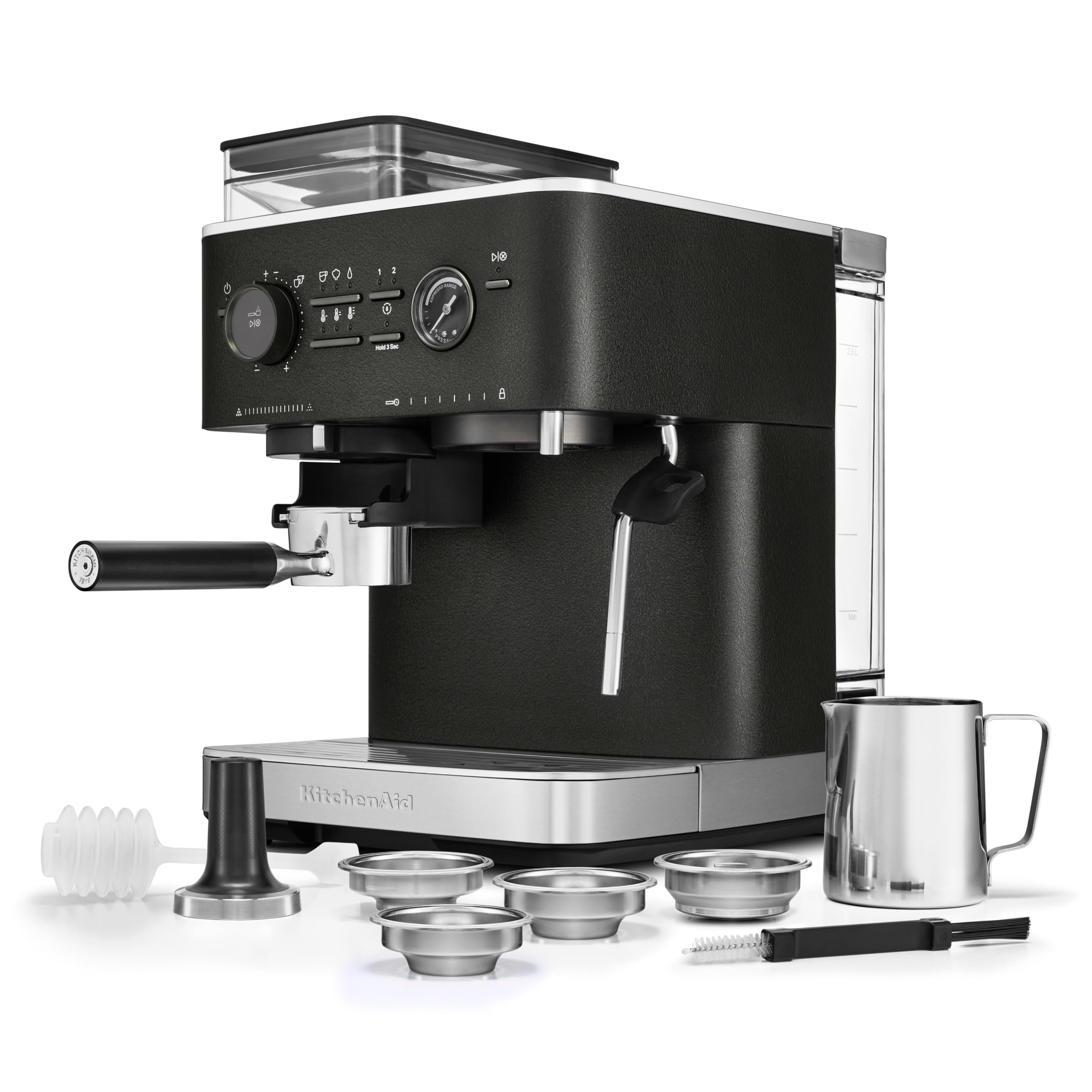 kitchenaid-espressomaschine-mit-mahlwerk-5kes6551-halbautomatisch-schwarz image 1