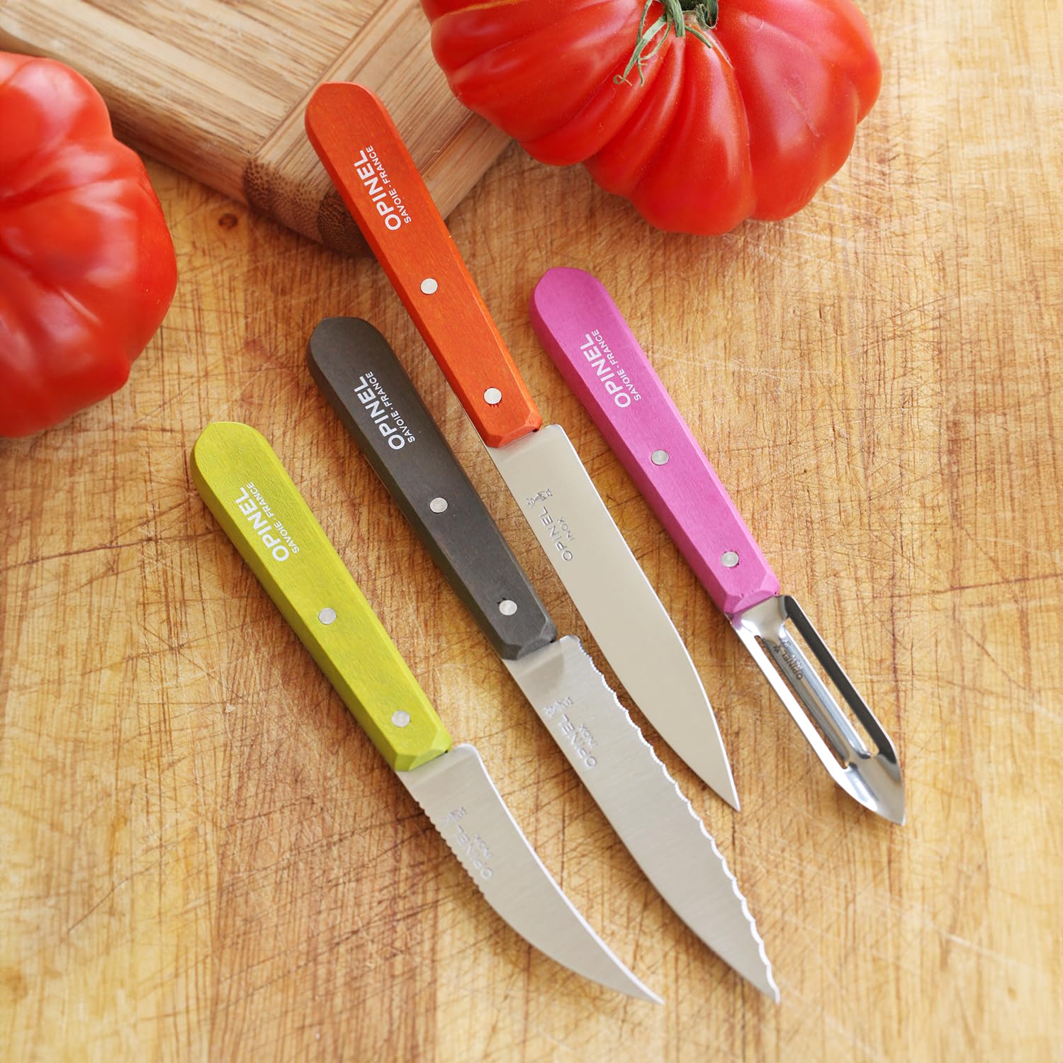 opinel-1452-k-chenmesser-set-4-teilig-rostfreie-edelstahlmesser-mit-mehrfarbig-g image 3