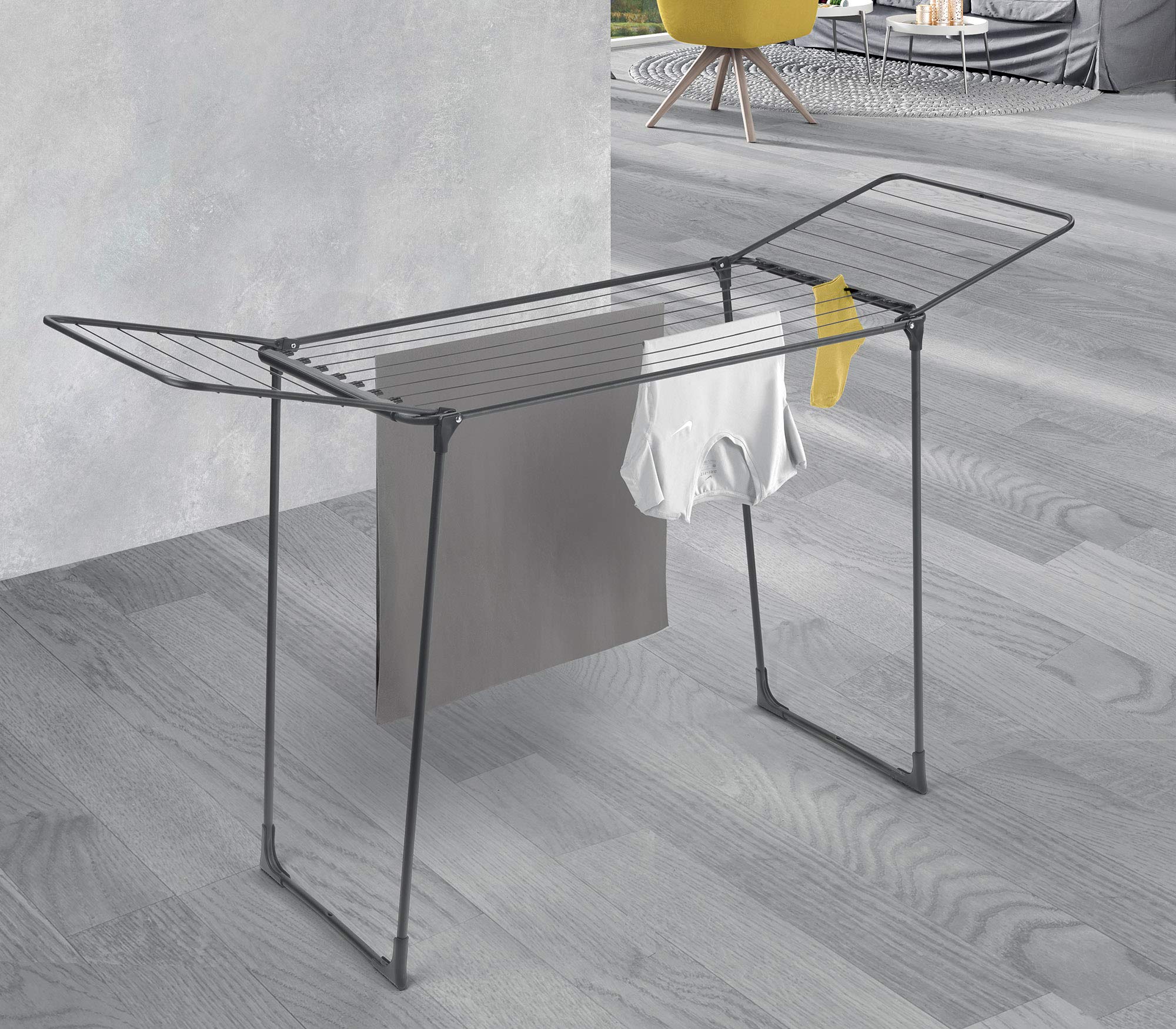 metaltex-onyx-w-schest-nder-mit-st-nder-18-m-trockenl-nge-schwarz-klappbar image 2