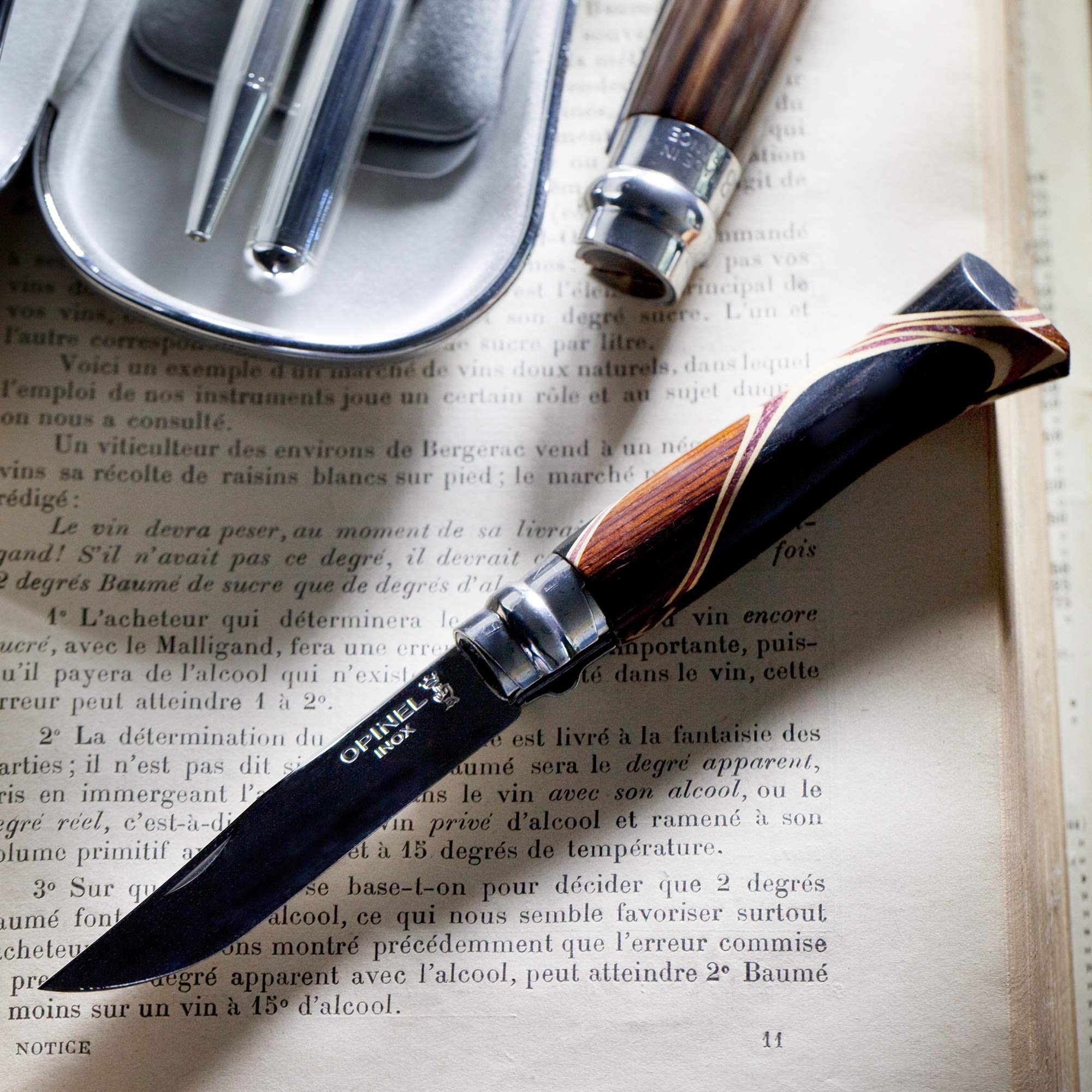 opinel-holzkiste-s-aufbewahrungskiste-f-r-taschenmesser-braun-mit-schublade image 7