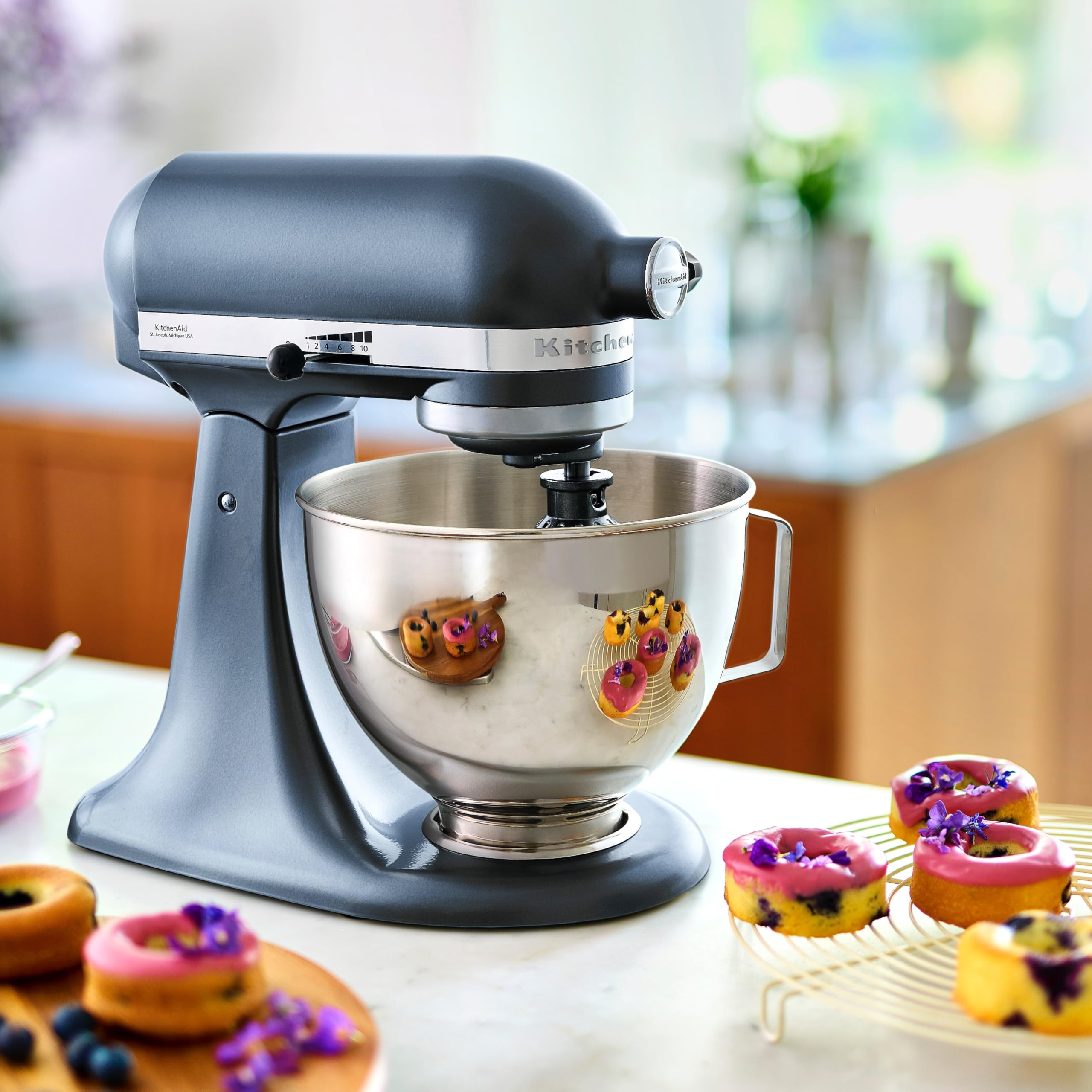 kitchenaid-classic-4-3l-k-chenmaschine-mit-schwenkkopf-10-stufen-blue-steel image 5