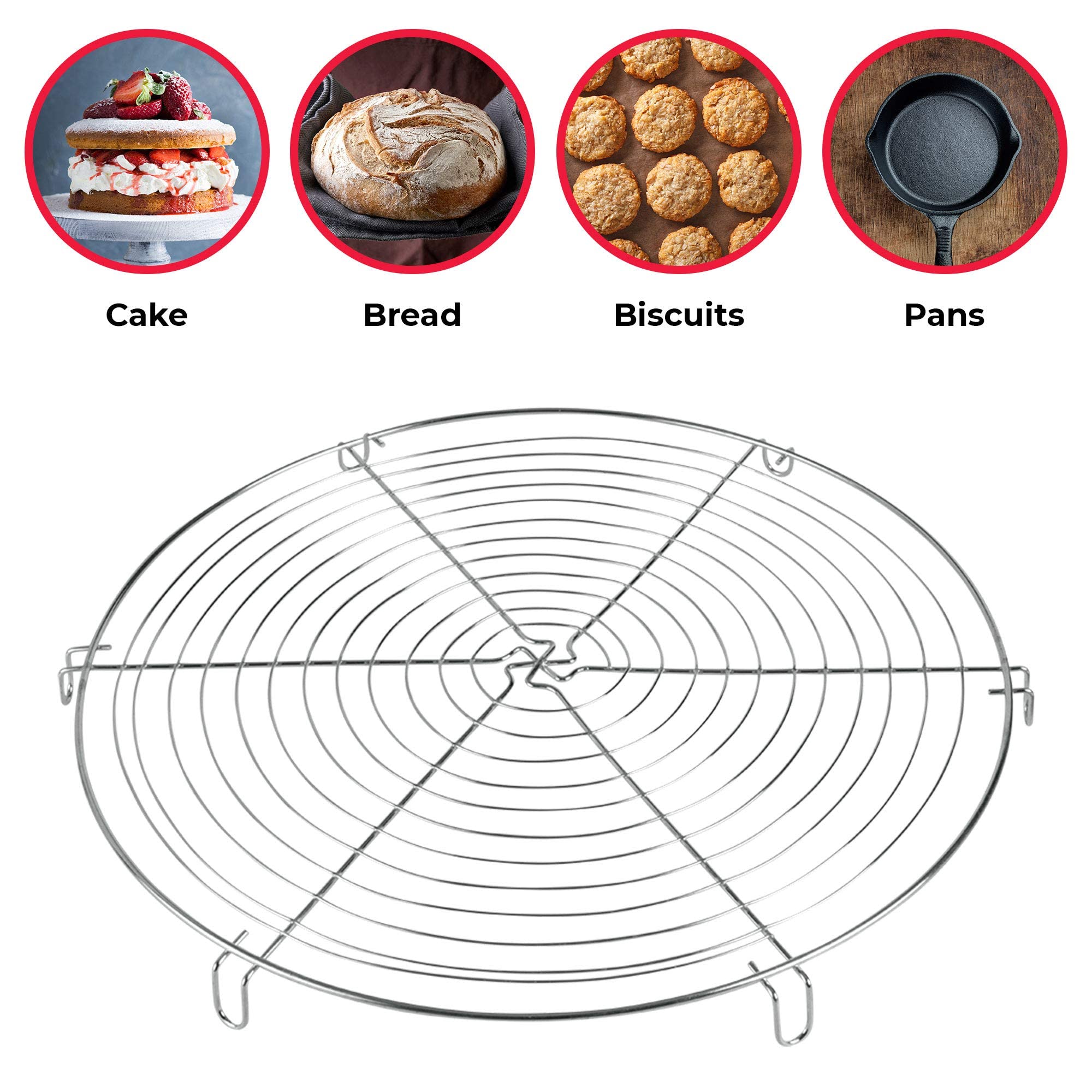metaltex-tortenk-hler-ideal-zum-ausk-hlen-von-kuchen-und-geb-ck-verchromtes-meta image 2