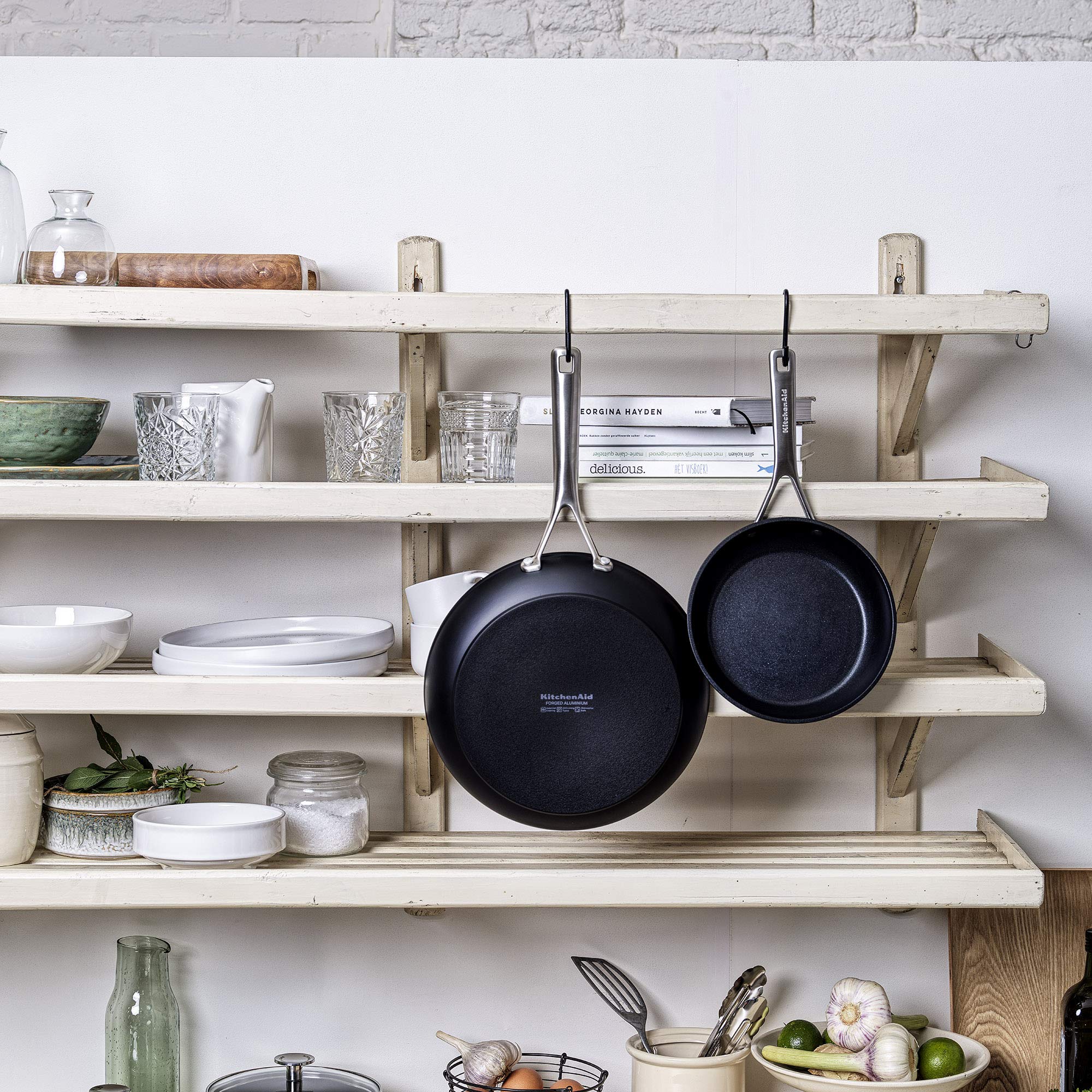 kitchenaid-forged-bratpfannen-set-20cm-28cm-antihaft-edelstahlgriff-schwarz image 3