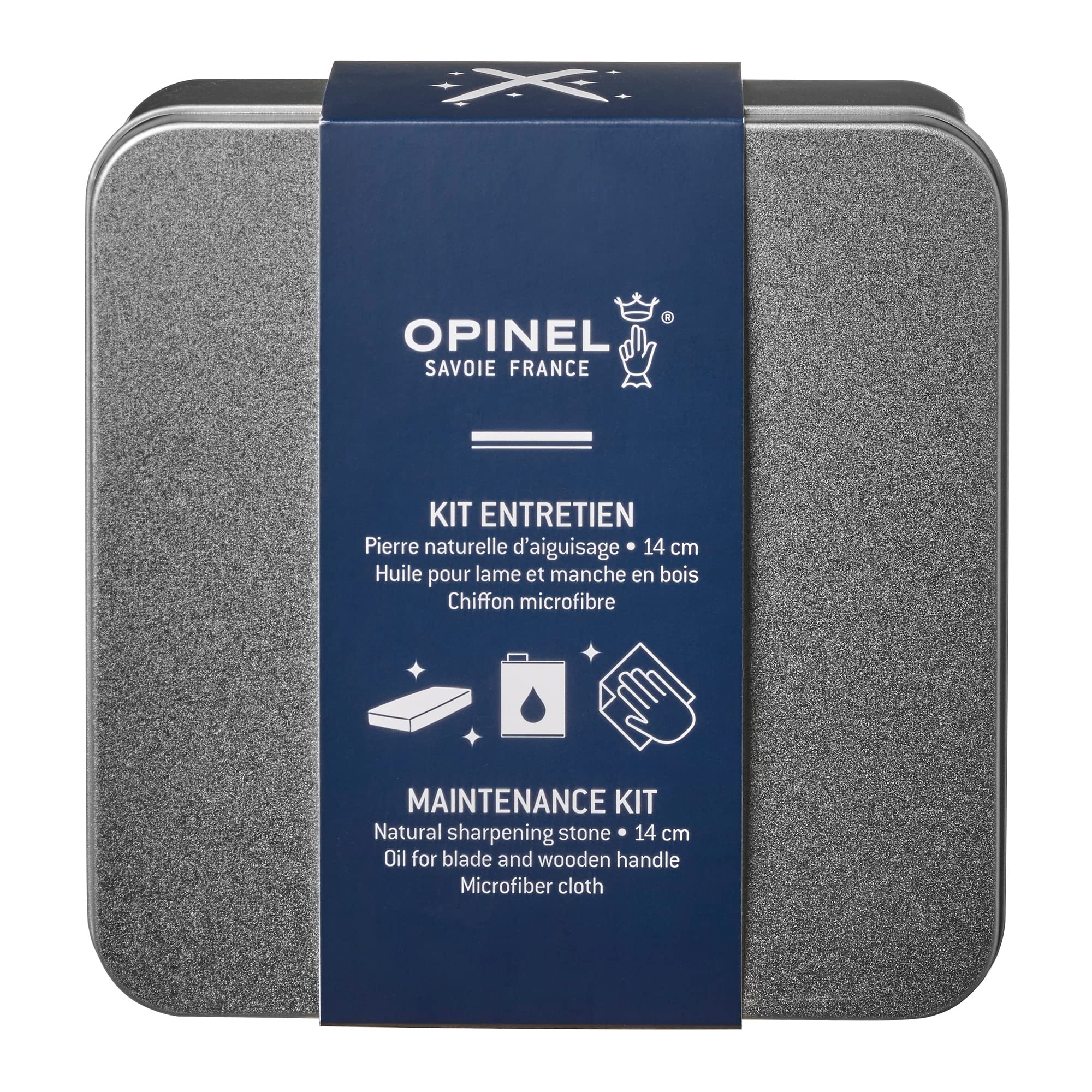 opinel-pflegeset-f-r-messer-mit-schleifstein-k-rnung-1000-pflege-l-und-mikrofase image 1